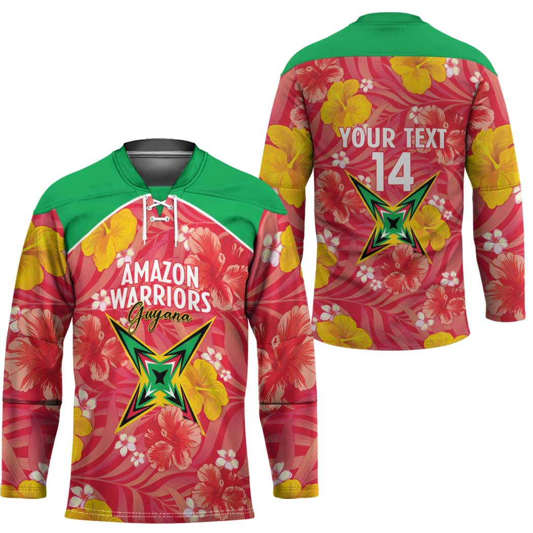 Custom Guyana Cricket Hockey Jersey 2025 Go Amazon Warriors Tropical Style - Wonder Print Shop