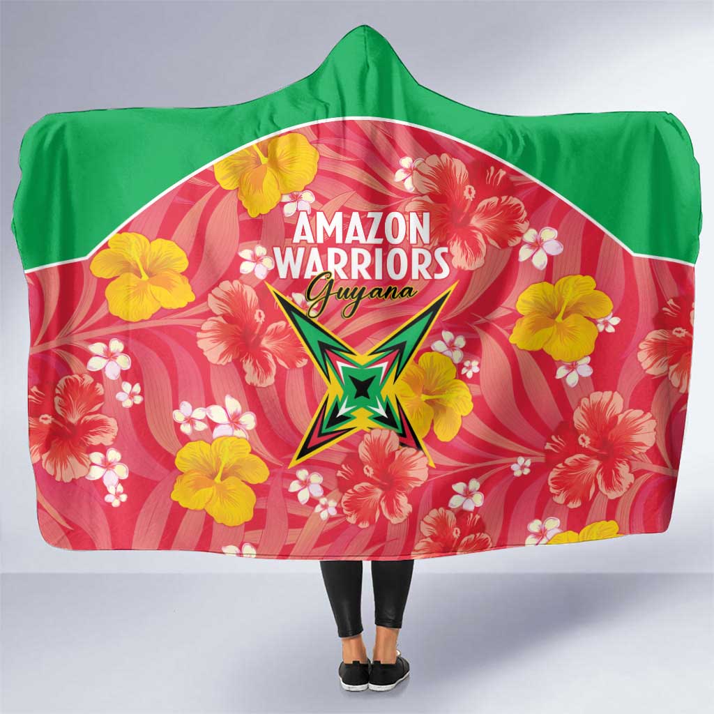 Guyana Cricket Hooded Blanket 2025 Go Amazon Warriors Tropical Style - Wonder Print Shop