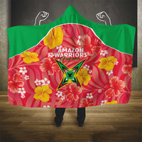 Guyana Cricket Hooded Blanket 2025 Go Amazon Warriors Tropical Style - Wonder Print Shop