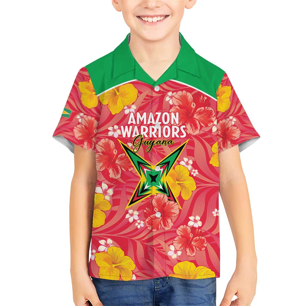Custom Guyana Cricket Kid Hawaiian Shirt 2025 Go Amazon Warriors Tropical Style - Wonder Print Shop