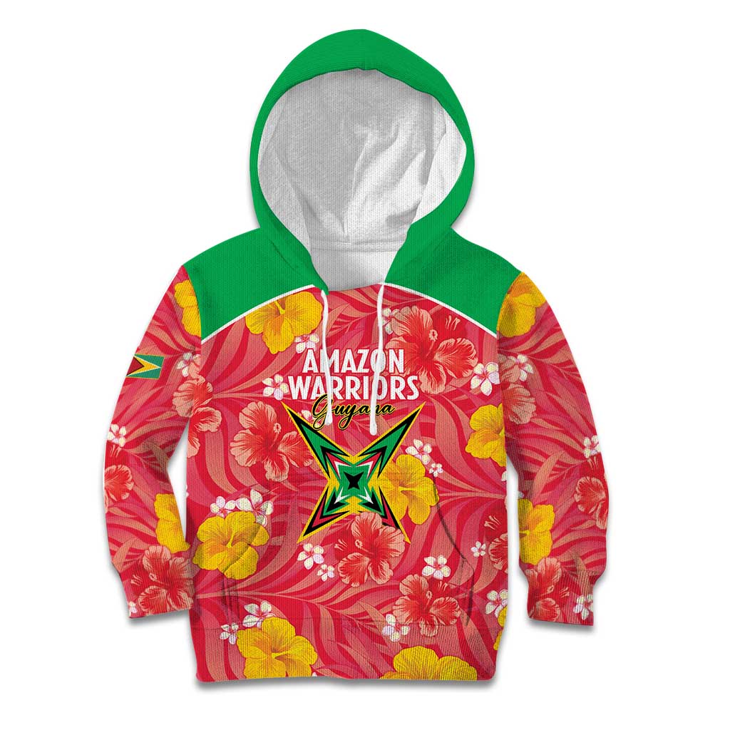 Custom Guyana Cricket Kid Hoodie 2025 Go Amazon Warriors Tropical Style - Wonder Print Shop