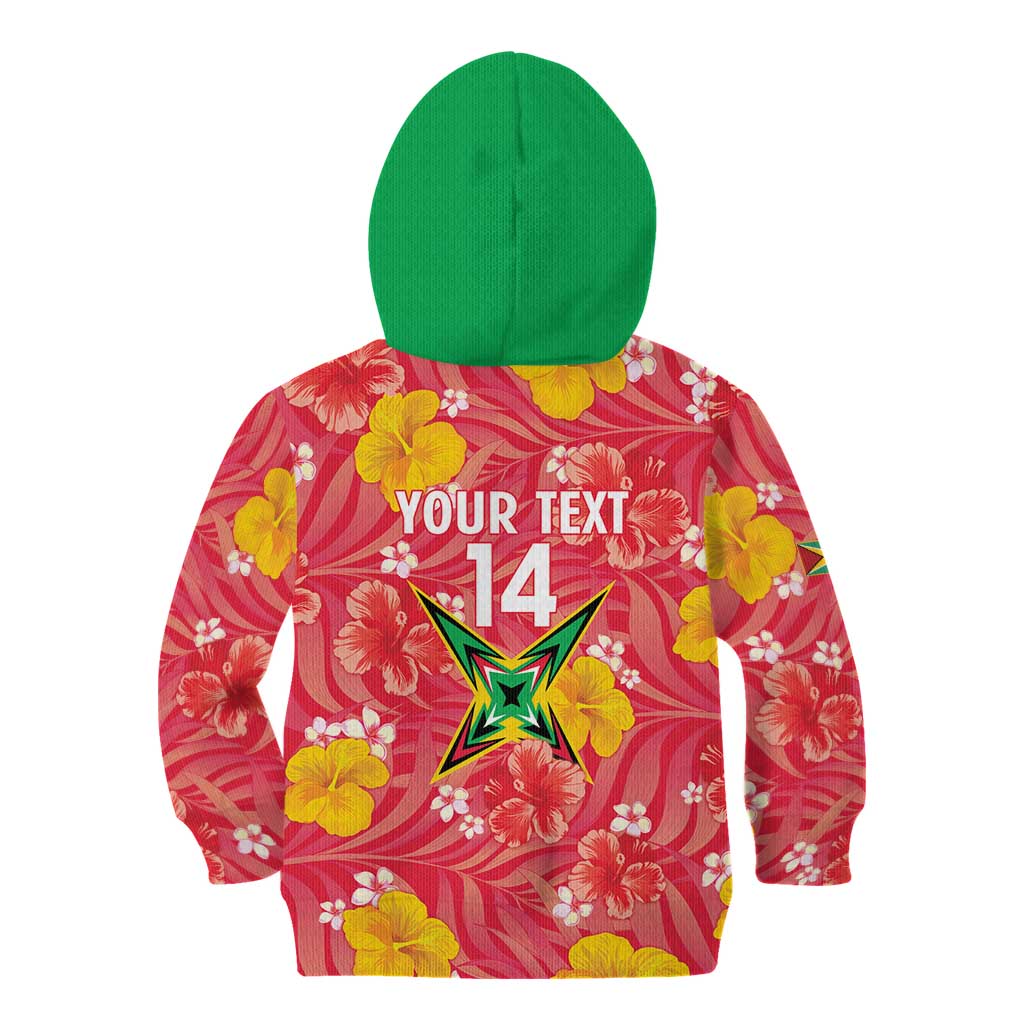 Custom Guyana Cricket Kid Hoodie 2025 Go Amazon Warriors Tropical Style - Wonder Print Shop