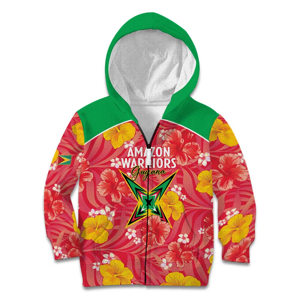 Custom Guyana Cricket Kid Hoodie 2025 Go Amazon Warriors Tropical Style - Wonder Print Shop