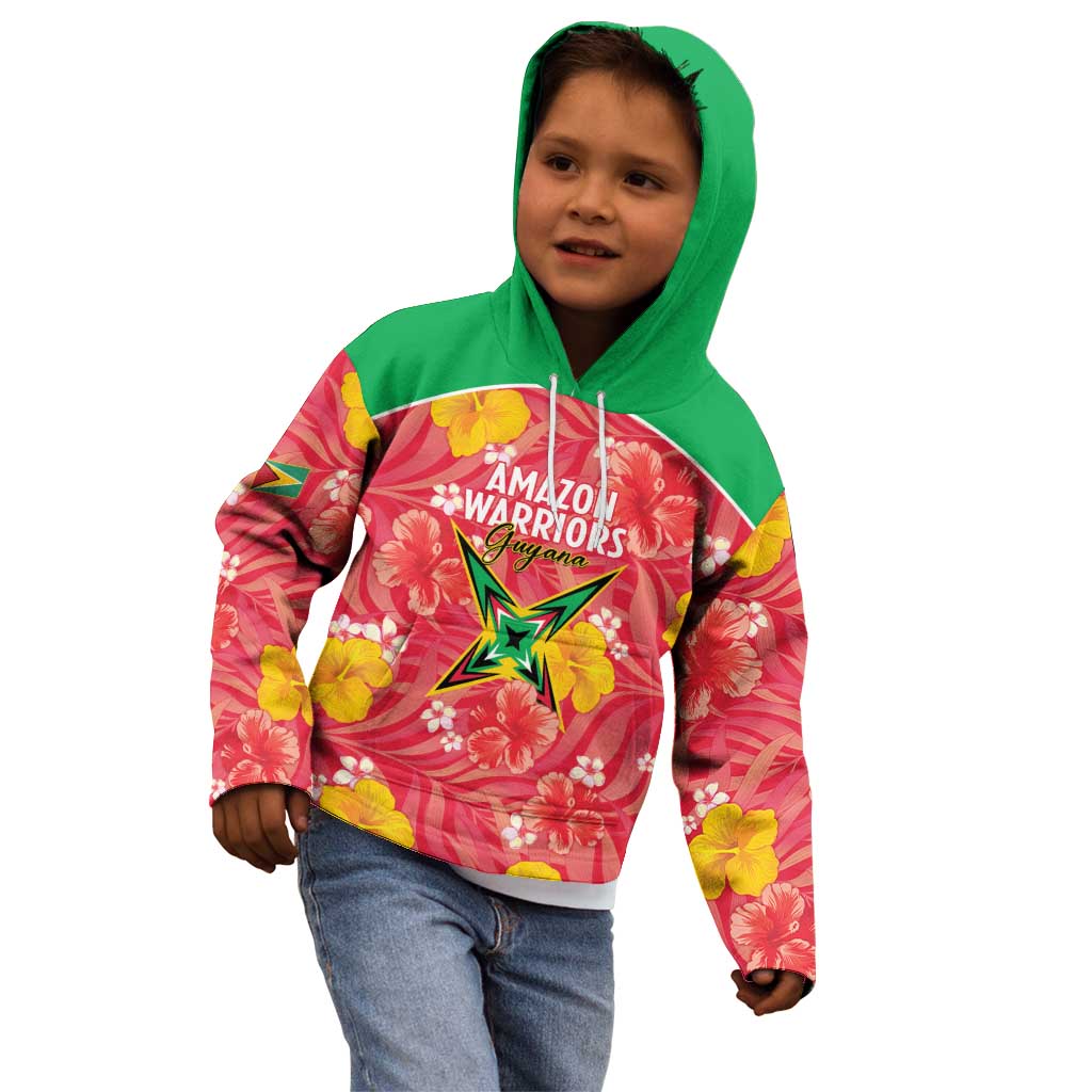 Custom Guyana Cricket Kid Hoodie 2025 Go Amazon Warriors Tropical Style - Wonder Print Shop