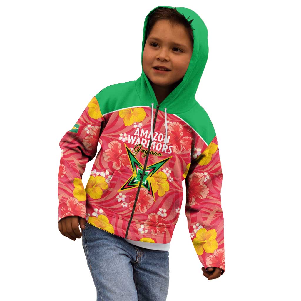 Custom Guyana Cricket Kid Hoodie 2025 Go Amazon Warriors Tropical Style - Wonder Print Shop