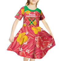 Custom Guyana Cricket Kid Short Sleeve Dress 2025 Go Amazon Warriors Tropical Style - Wonder Print Shop