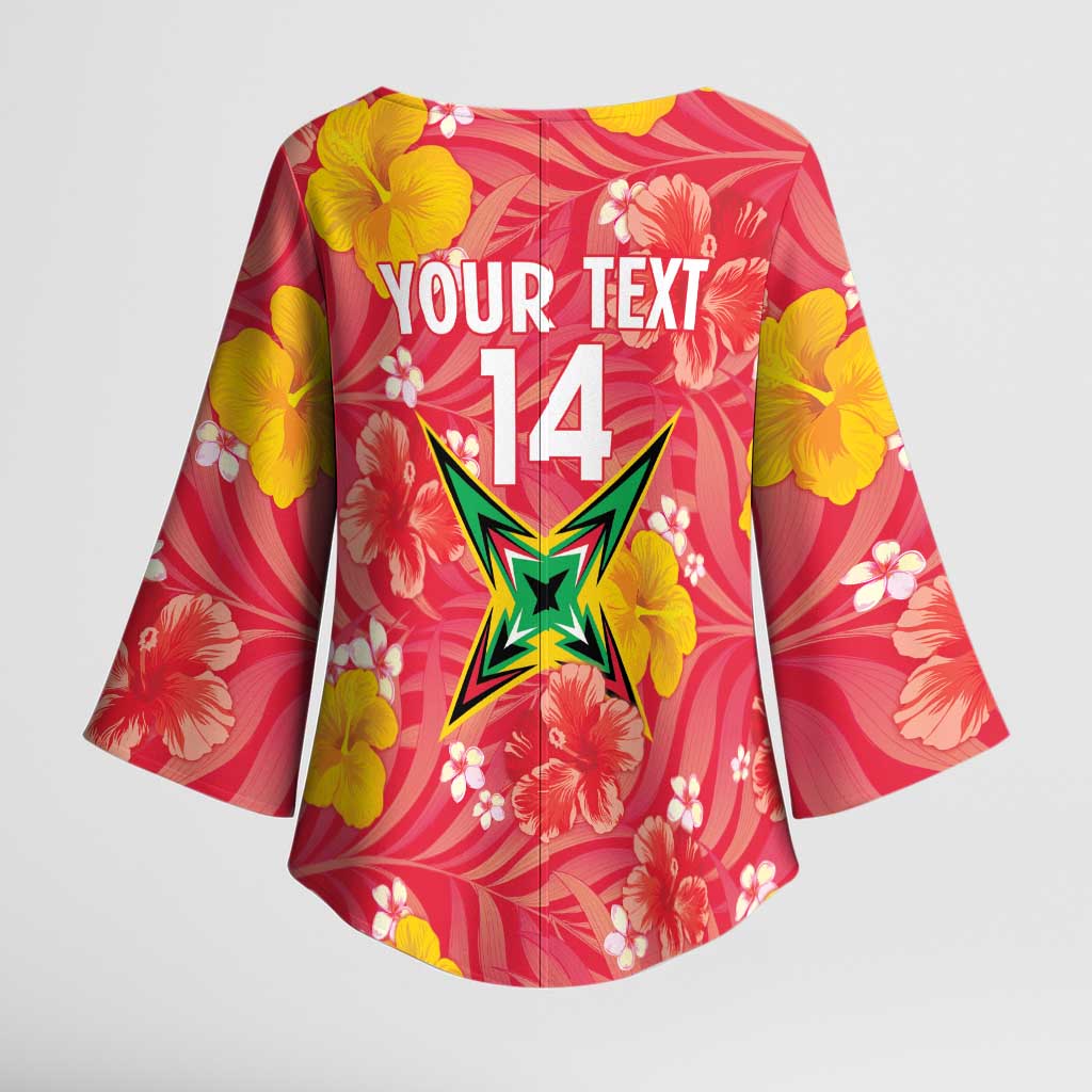 Custom Guyana Cricket Kimono Sleeve Blouse 2025 Go Amazon Warriors Tropical Style - Wonder Print Shop
