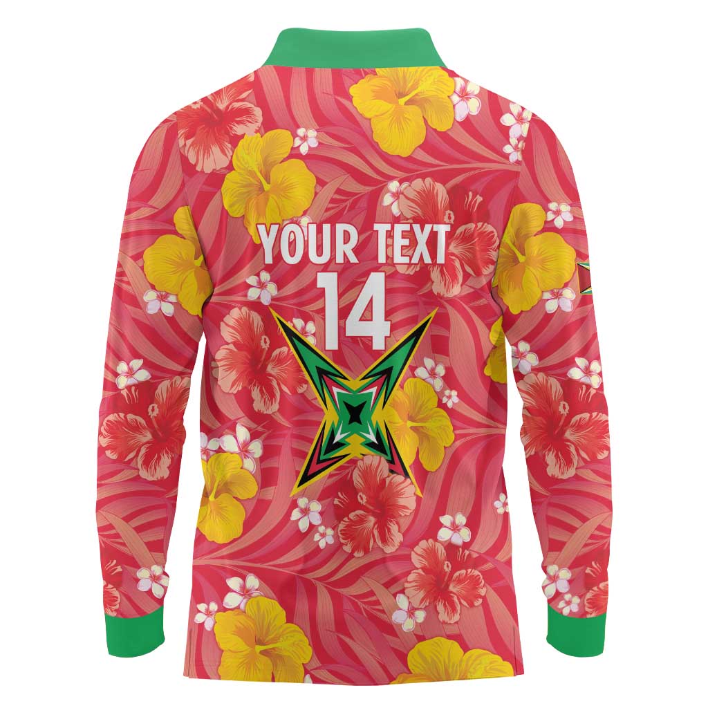 Custom Guyana Cricket Long Sleeve Polo Shirt 2025 Go Amazon Warriors Tropical Style - Wonder Print Shop