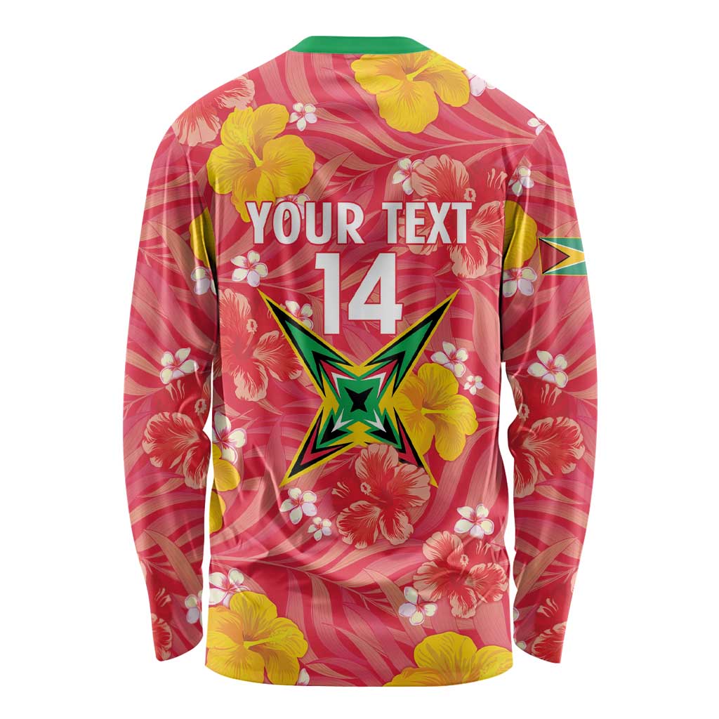 Custom Guyana Cricket Long Sleeve Shirt 2025 Go Amazon Warriors Tropical Style - Wonder Print Shop