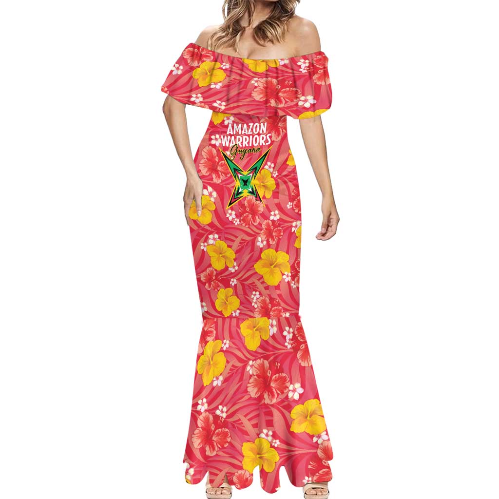 Custom Guyana Cricket Mermaid Dress 2025 Go Amazon Warriors Tropical Style - Wonder Print Shop