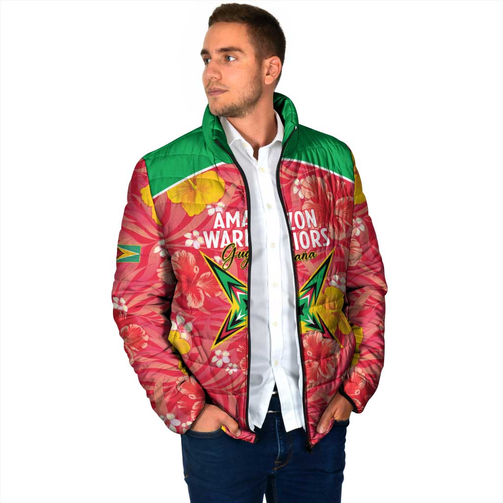 Custom Guyana Cricket Padded Jacket 2025 Go Amazon Warriors Tropical Style - Wonder Print Shop