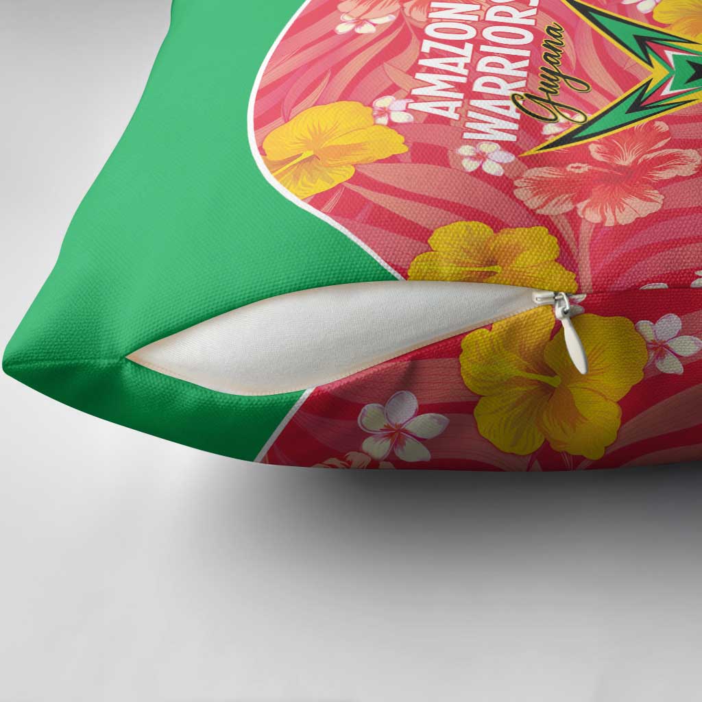 Guyana Cricket Pillow Cover 2025 Go Amazon Warriors Tropical Style - Wonder Print Shop
