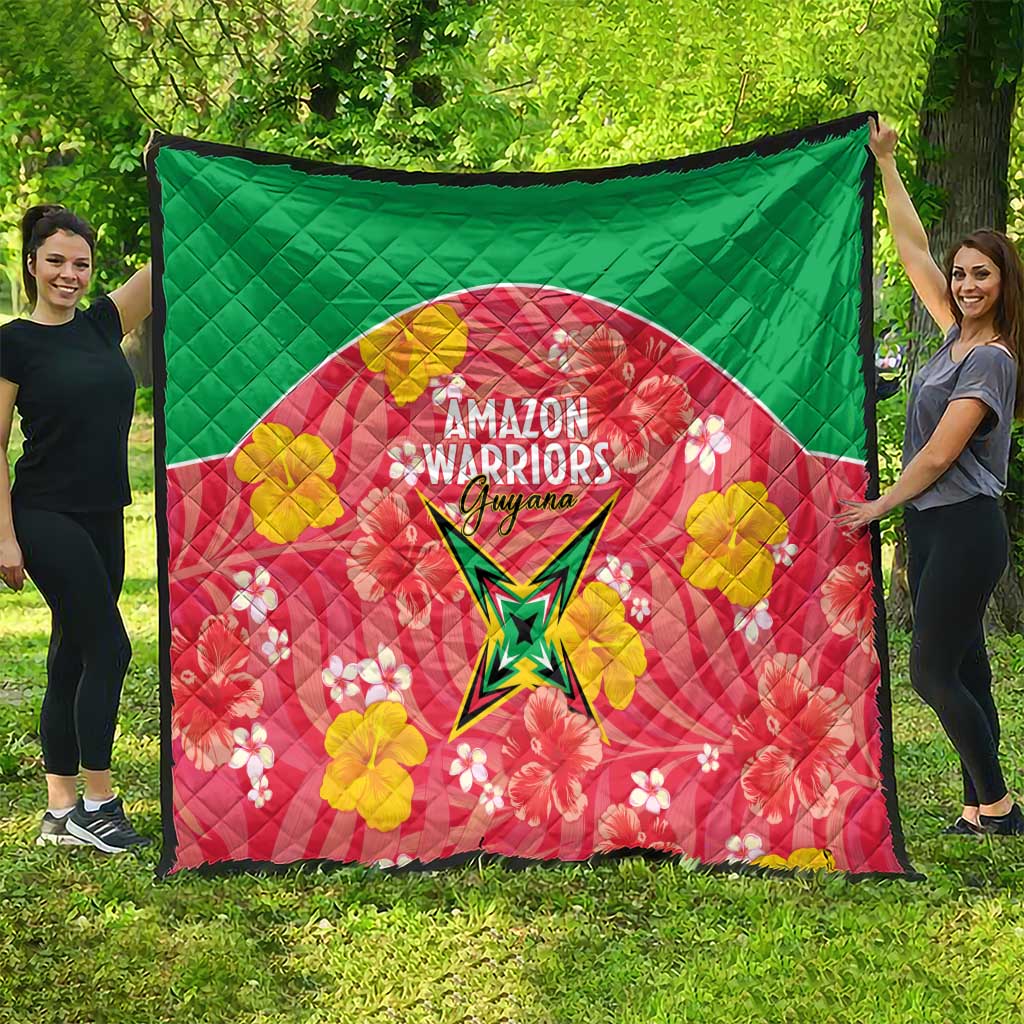 Guyana Cricket Quilt 2025 Go Amazon Warriors Tropical Style - Wonder Print Shop