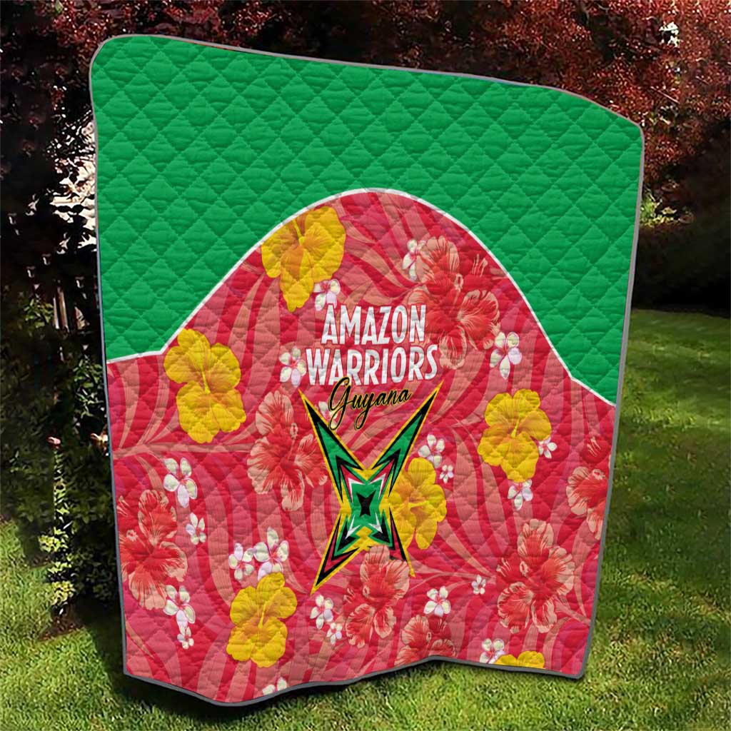Guyana Cricket Quilt 2025 Go Amazon Warriors Tropical Style - Wonder Print Shop