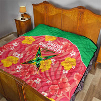 Guyana Cricket Quilt 2025 Go Amazon Warriors Tropical Style - Wonder Print Shop