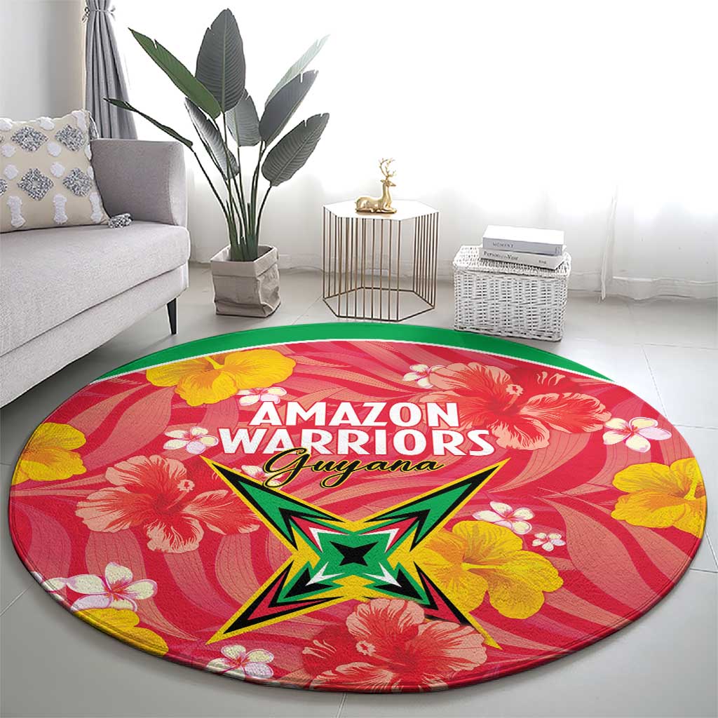 Guyana Cricket Round Carpet 2025 Go Amazon Warriors Tropical Style - Wonder Print Shop