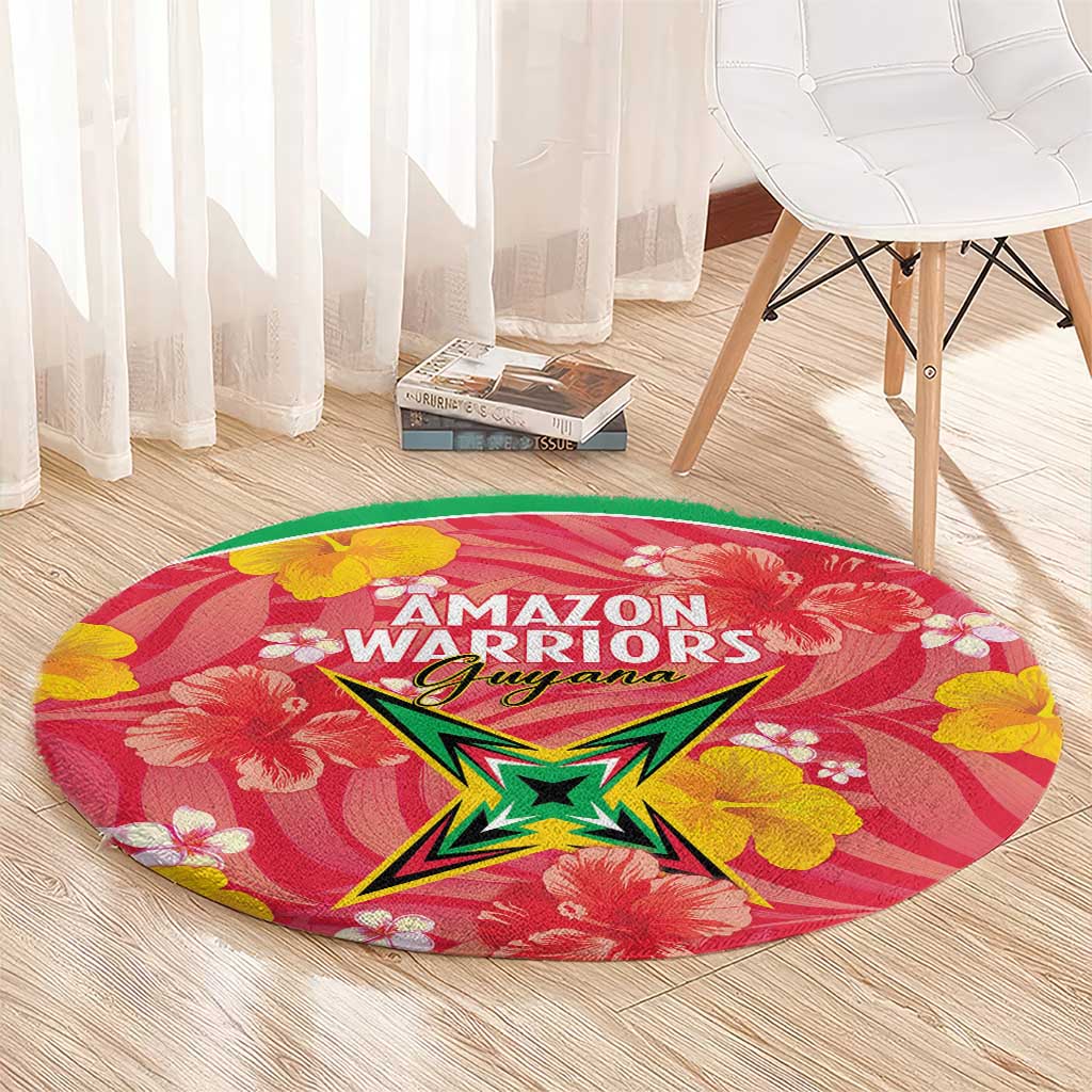 Guyana Cricket Round Carpet 2025 Go Amazon Warriors Tropical Style - Wonder Print Shop