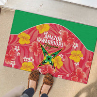 Guyana Cricket Rubber Doormat 2025 Go Amazon Warriors Tropical Style - Wonder Print Shop