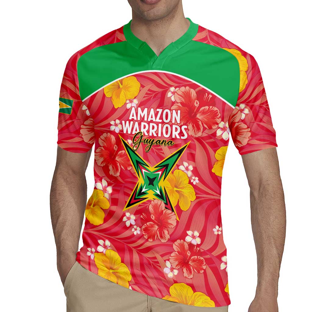 Custom Guyana Cricket Rugby Jersey 2025 Go Amazon Warriors Tropical Style - Wonder Print Shop