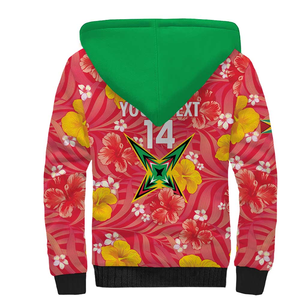 Custom Guyana Cricket Sherpa Hoodie 2025 Go Amazon Warriors Tropical Style - Wonder Print Shop
