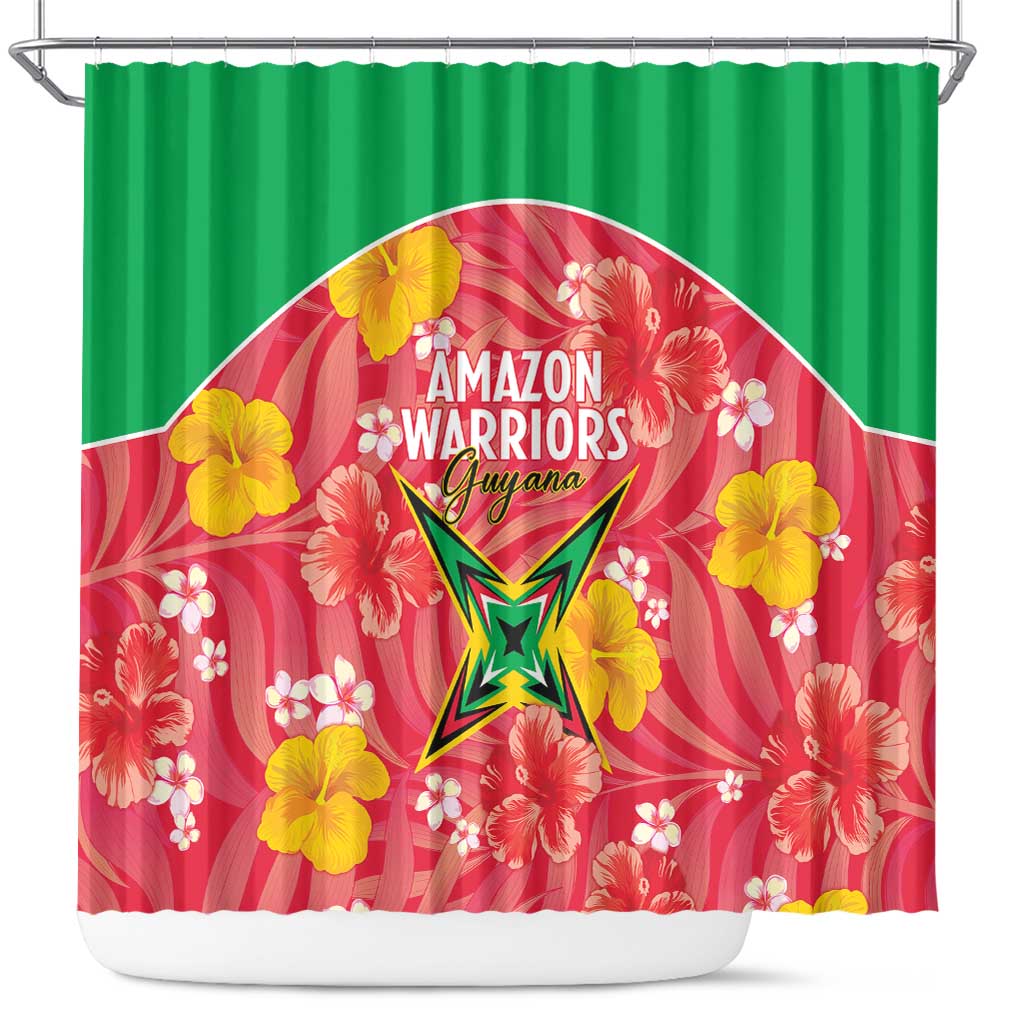 Guyana Cricket Shower Curtain 2025 Go Amazon Warriors Tropical Style - Wonder Print Shop