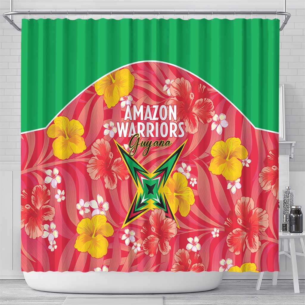 Guyana Cricket Shower Curtain 2025 Go Amazon Warriors Tropical Style - Wonder Print Shop