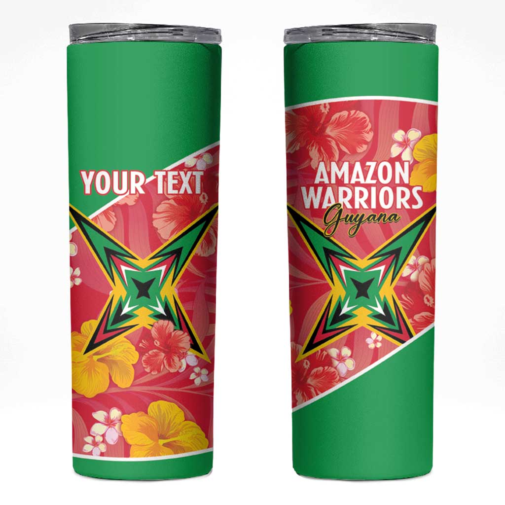 Custom Guyana Cricket Skinny Tumbler 2025 Go Amazon Warriors Tropical Style - Wonder Print Shop