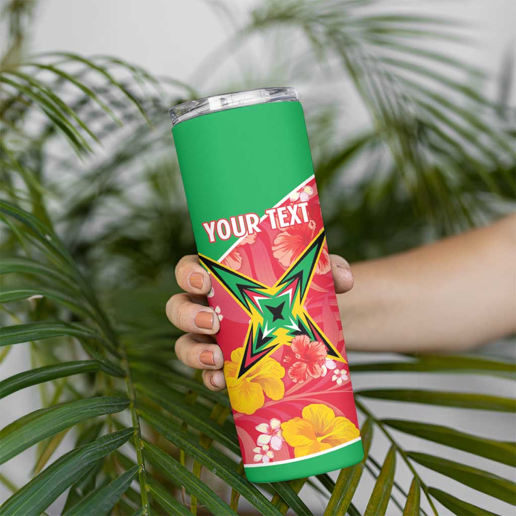 Custom Guyana Cricket Skinny Tumbler 2025 Go Amazon Warriors Tropical Style - Wonder Print Shop