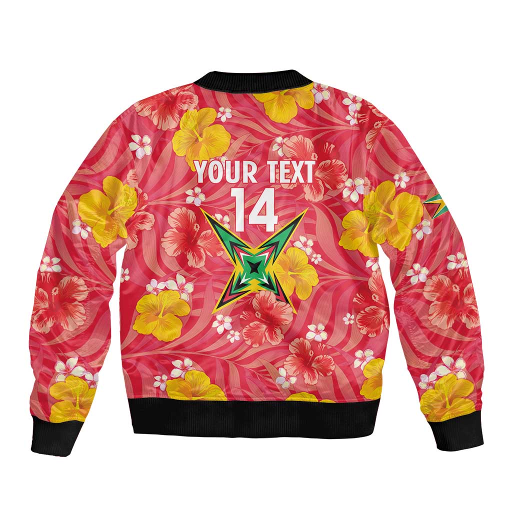 Custom Guyana Cricket Sleeve Zip Bomber Jacket 2025 Go Amazon Warriors Tropical Style - Wonder Print Shop
