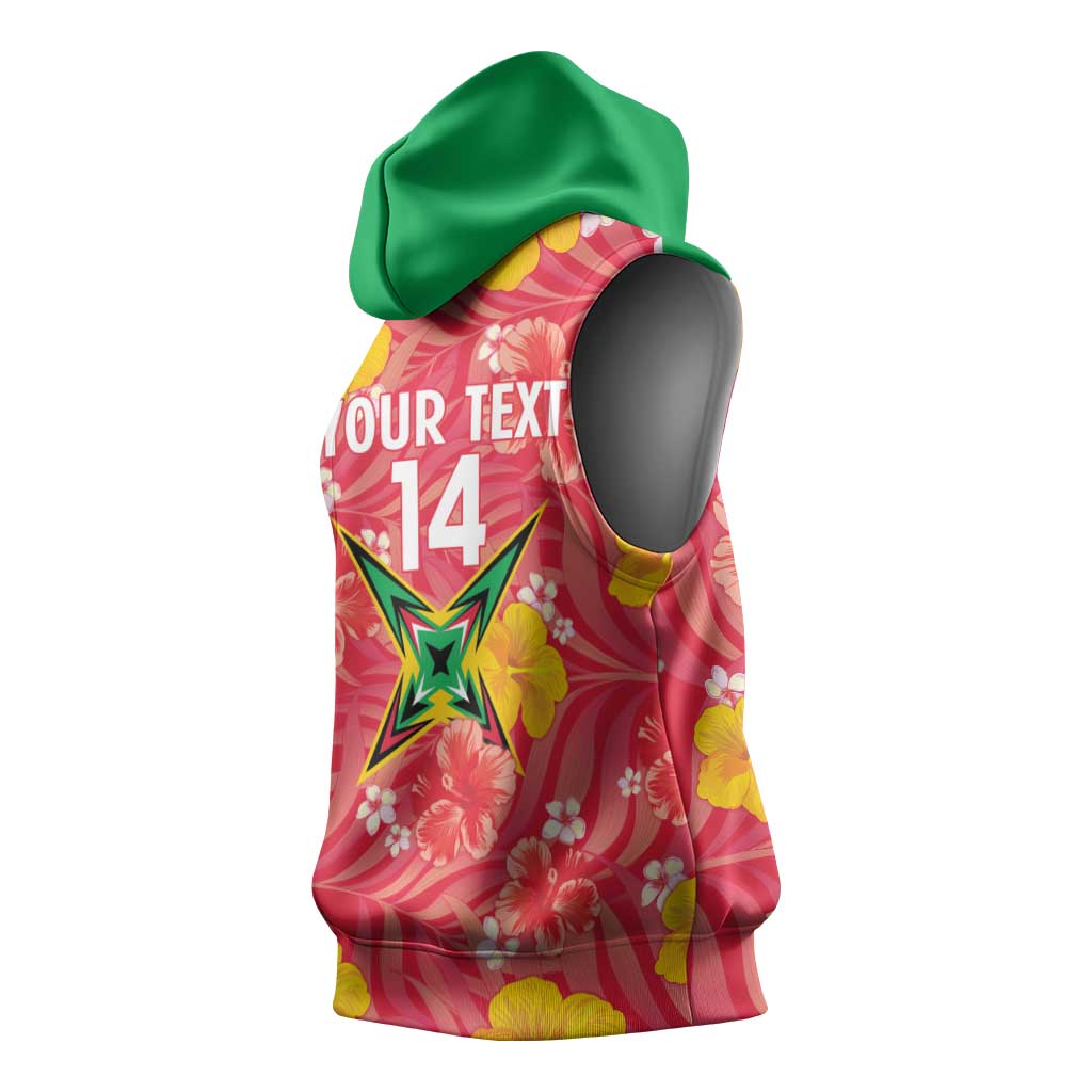 Custom Guyana Cricket Sleeveless Hoodie 2025 Go Amazon Warriors Tropical Style - Wonder Print Shop