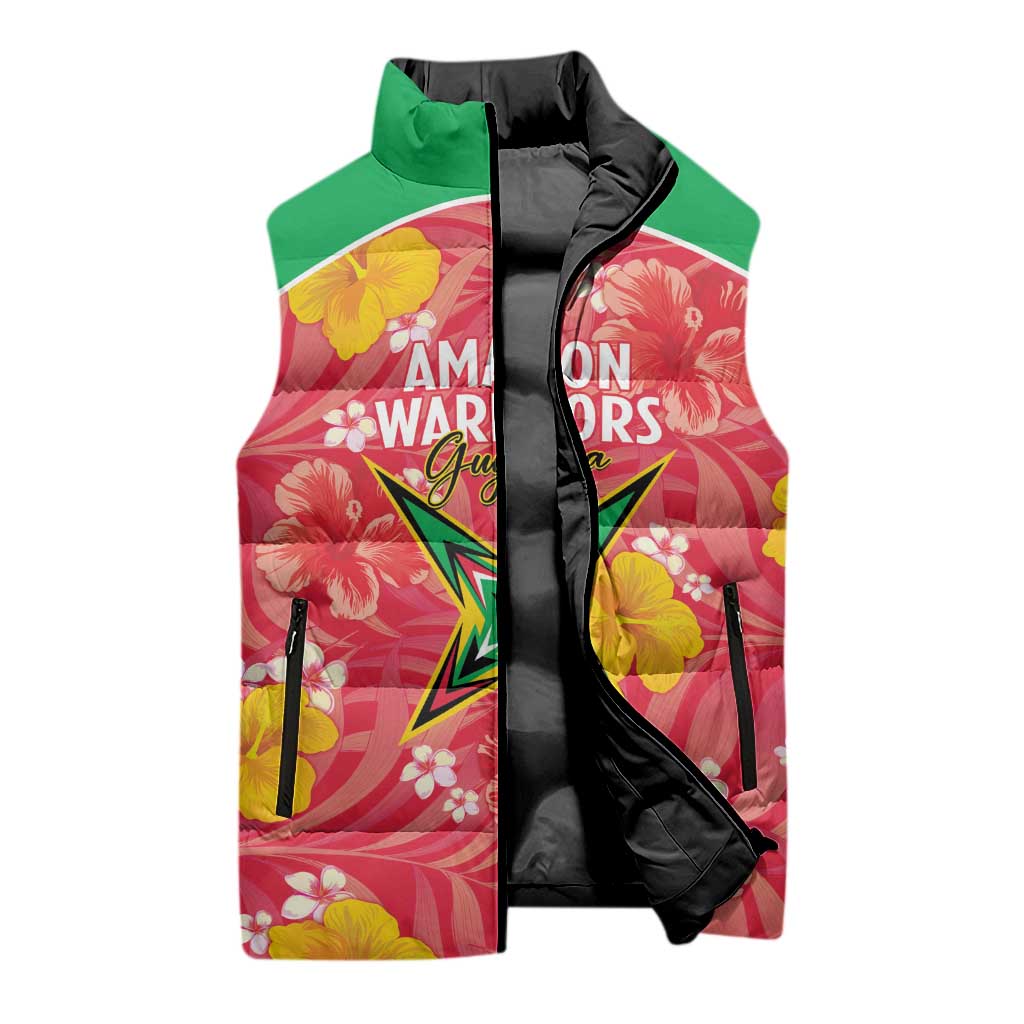 Custom Guyana Cricket Sleeveless Puffer Jacket 2025 Go Amazon Warriors Tropical Style - Wonder Print Shop