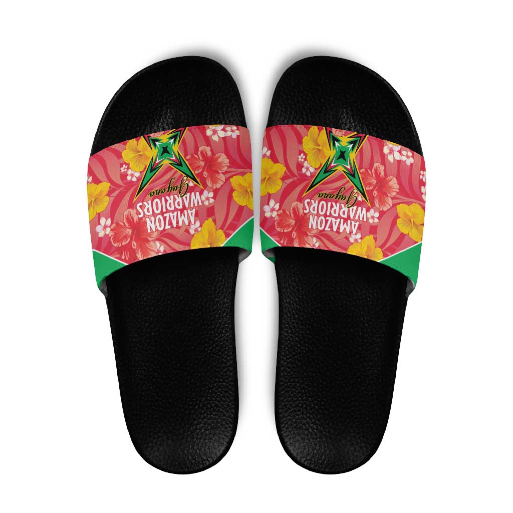 Guyana Cricket Slide Sandals 2025 Go Amazon Warriors Tropical Style - Wonder Print Shop