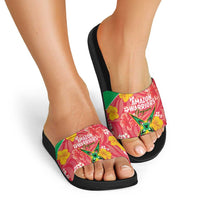 Guyana Cricket Slide Sandals 2025 Go Amazon Warriors Tropical Style - Wonder Print Shop
