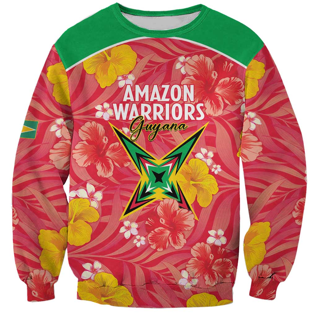 Custom Guyana Cricket Sweatshirt 2025 Go Amazon Warriors Tropical Style - Wonder Print Shop