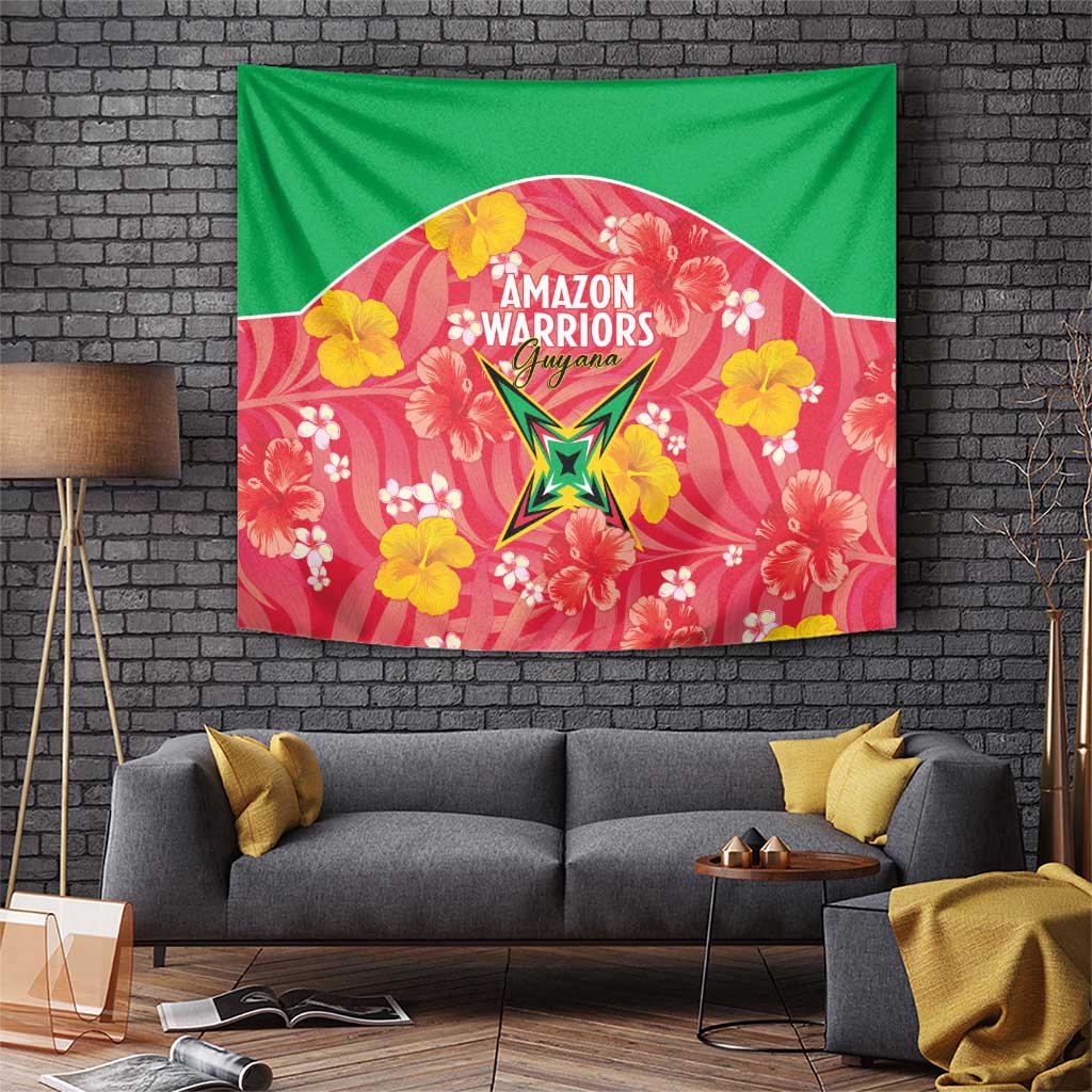 Guyana Cricket Tapestry 2025 Go Amazon Warriors Tropical Style - Wonder Print Shop