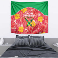 Guyana Cricket Tapestry 2025 Go Amazon Warriors Tropical Style - Wonder Print Shop