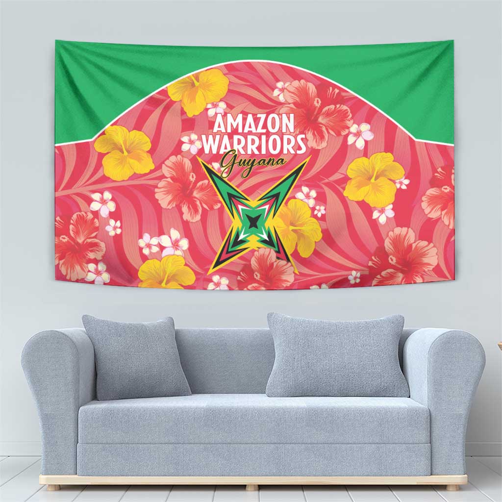 Guyana Cricket Tapestry 2025 Go Amazon Warriors Tropical Style - Wonder Print Shop
