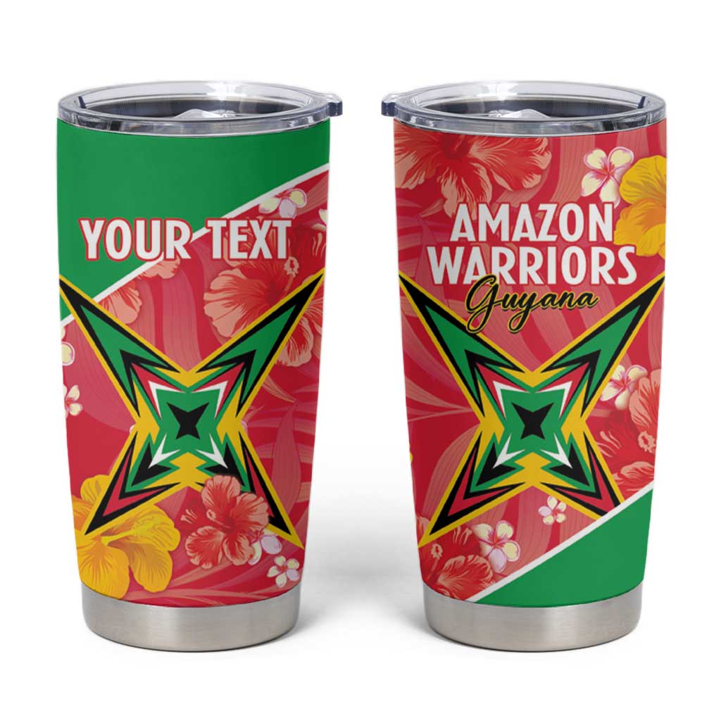 Custom Guyana Cricket Tumbler Cup 2025 Go Amazon Warriors Tropical Style - Wonder Print Shop