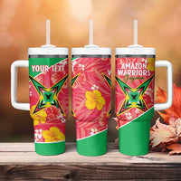 Custom Guyana Cricket Tumbler With Handle 2025 Go Amazon Warriors Tropical Style - Wonder Print Shop