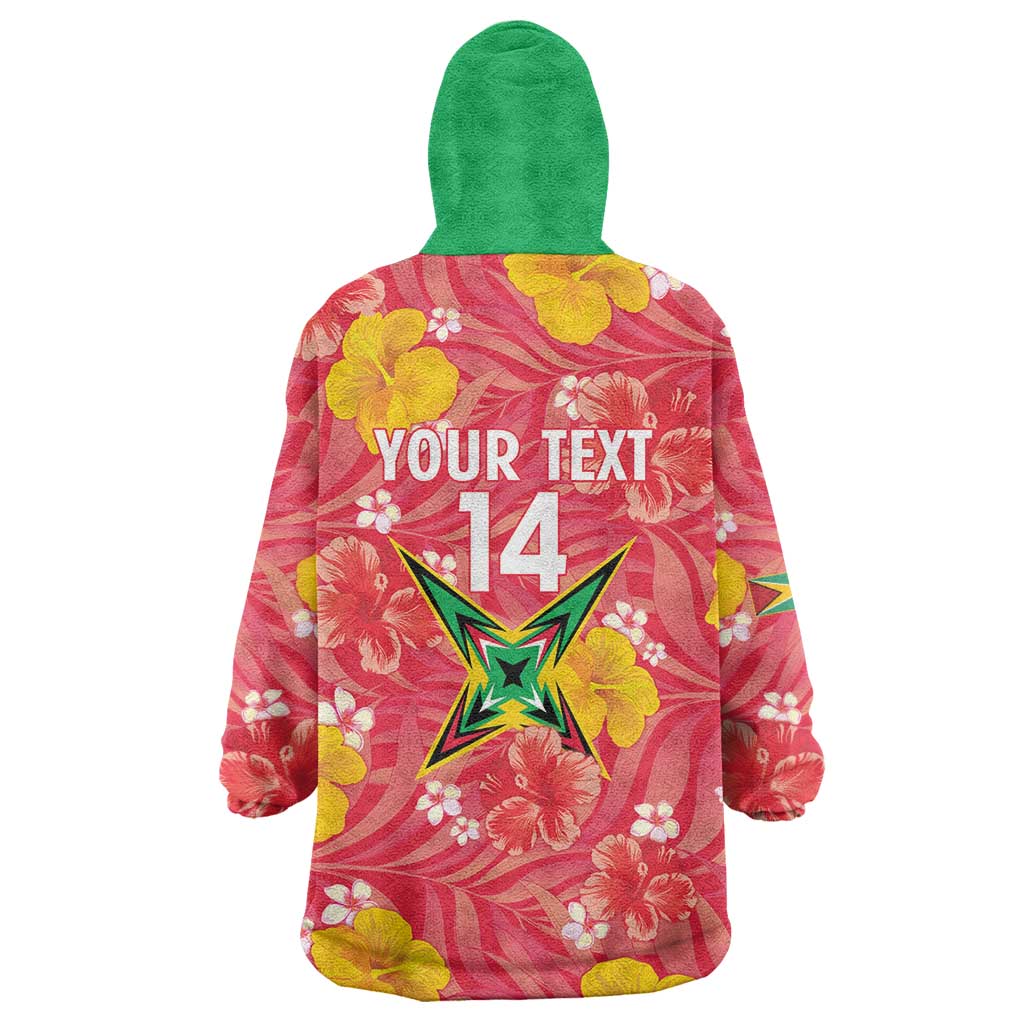 Custom Guyana Cricket Wearable Blanket Hoodie 2025 Go Amazon Warriors Tropical Style - Wonder Print Shop