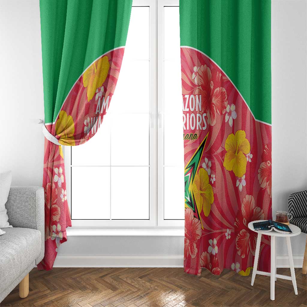 Guyana Cricket Window Curtain 2025 Go Amazon Warriors Tropical Style - Wonder Print Shop