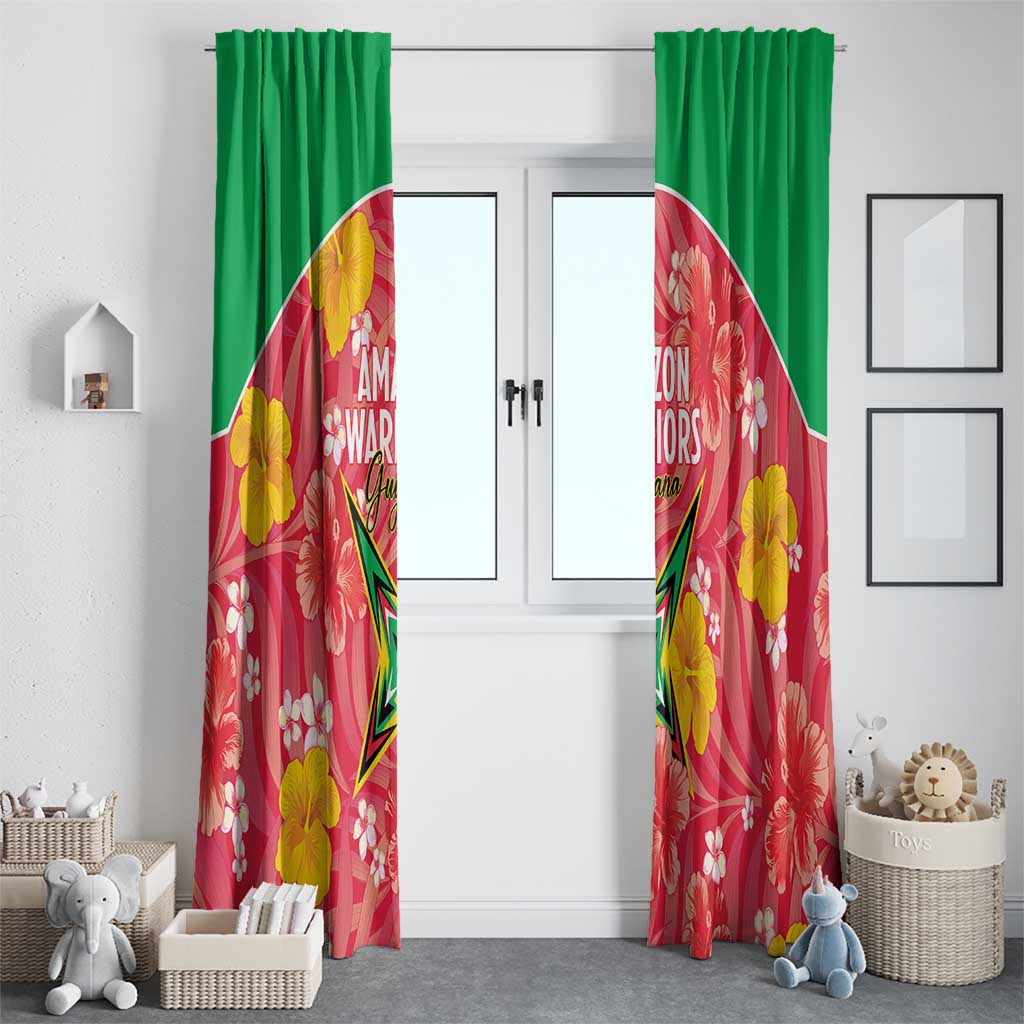 Guyana Cricket Window Curtain 2025 Go Amazon Warriors Tropical Style - Wonder Print Shop