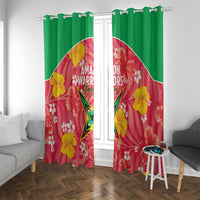 Guyana Cricket Window Curtain 2025 Go Amazon Warriors Tropical Style - Wonder Print Shop