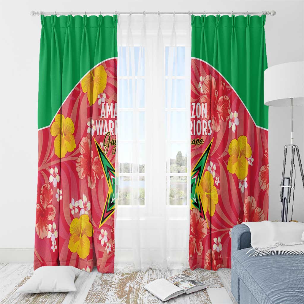 Guyana Cricket Window Curtain 2025 Go Amazon Warriors Tropical Style - Wonder Print Shop