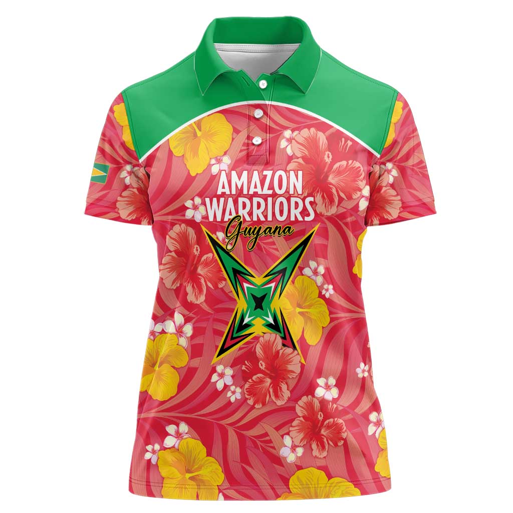 Custom Guyana Cricket Women Polo Shirt 2025 Go Amazon Warriors Tropical Style - Wonder Print Shop