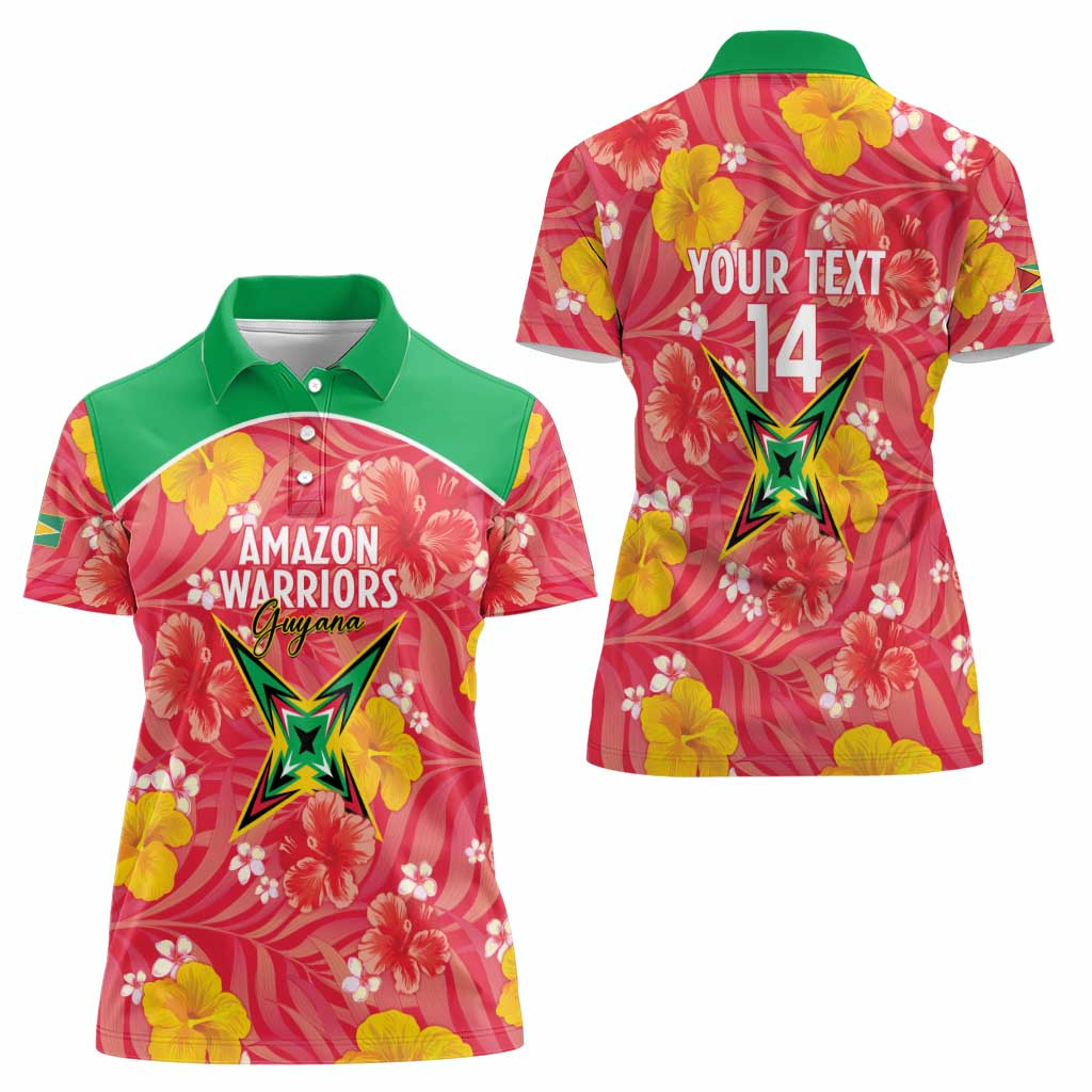 Custom Guyana Cricket Women Polo Shirt 2025 Go Amazon Warriors Tropical Style - Wonder Print Shop