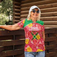 Custom Guyana Cricket Women Polo Shirt 2025 Go Amazon Warriors Tropical Style - Wonder Print Shop