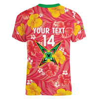 Custom Guyana Cricket Women V-Neck T-Shirt 2025 Go Amazon Warriors Tropical Style - Wonder Print Shop