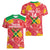 Custom Guyana Cricket Women V-Neck T-Shirt 2025 Go Amazon Warriors Tropical Style - Wonder Print Shop