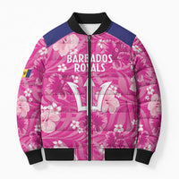 Custom Barbados Royals Cricket Bomber Puffer Jacket 2025 Go Tridents Tropical Style - Wonder Print Shop